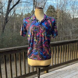 Multicolor Swirl Polo Shirt